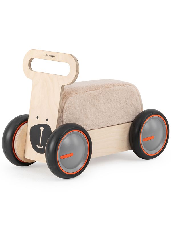 MamaToyz® DRIVEME soft walker + rideon and toy wagon, bear