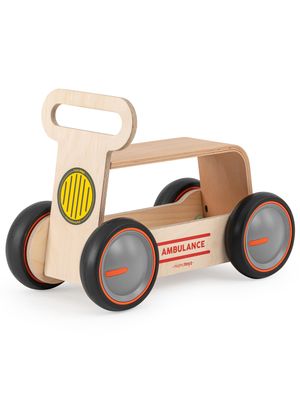 MamaToyz® DRIVEME wood walker + rideon and toy wagon, ambulance