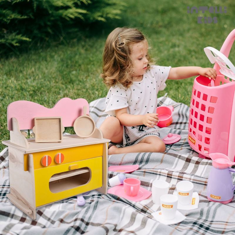 Intellectiki Mini cuisine en bois pour jouer et cuisiner de manière créative – photo produit, jouet…