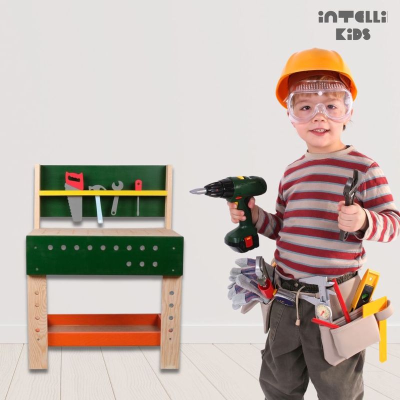 Intellectiki Établi en bois pour la créativité et la motricité fine – photo produit, fournitures sc…