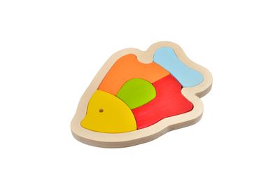Intellectiki puzzle fish for fine motor skills and logical thinking – product image, STEM toy, wood…