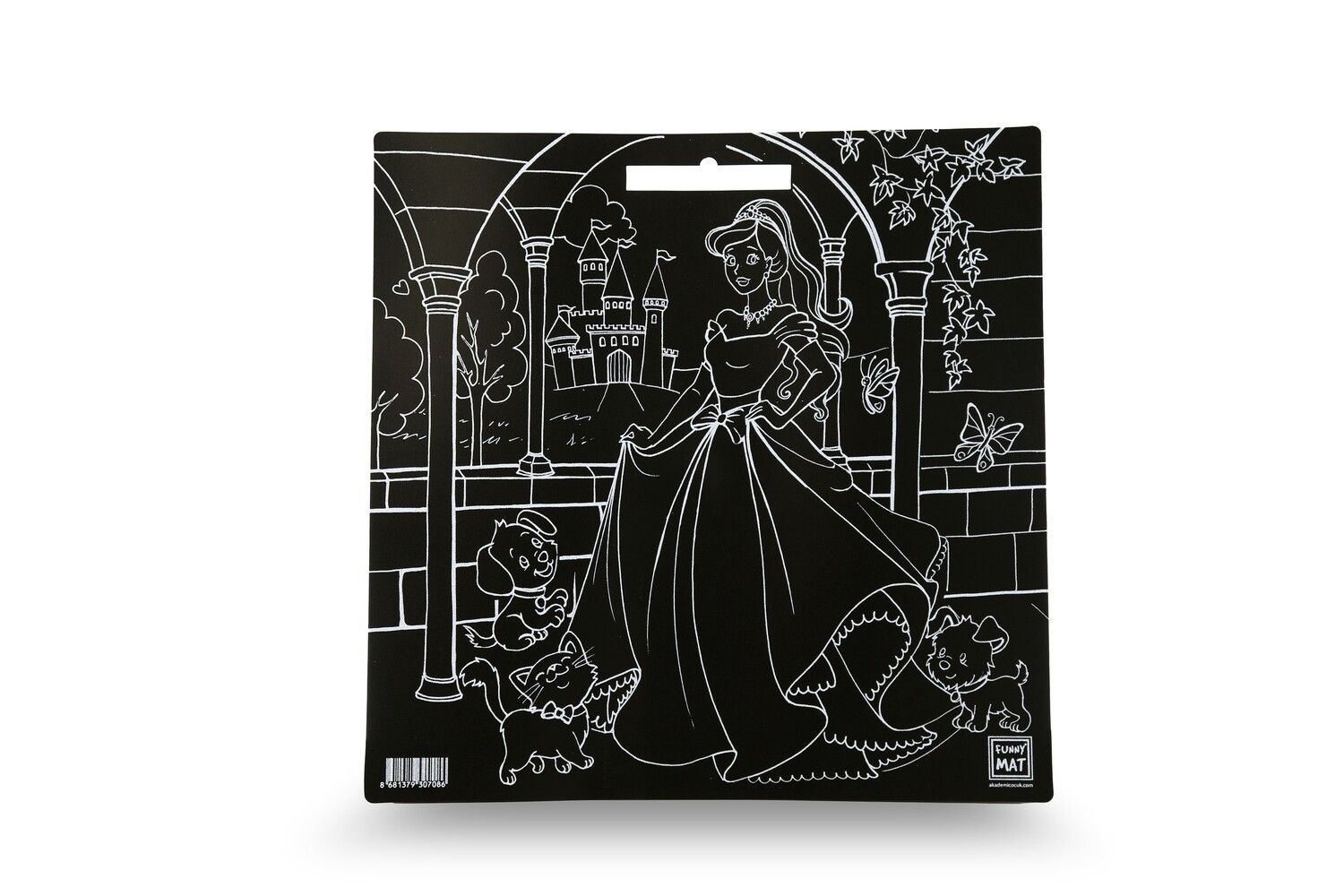 Funny Mat 3in1 Drawing Board, Wall Decor, Reusable Coloring Mat. 2 pcs. UNICORNS + PRINCESS