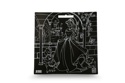 Funny Mat 3in1 Drawing Board, Wall Decor, Reusable Coloring Mat. 2 pcs. UNICORNS + PRINCESS