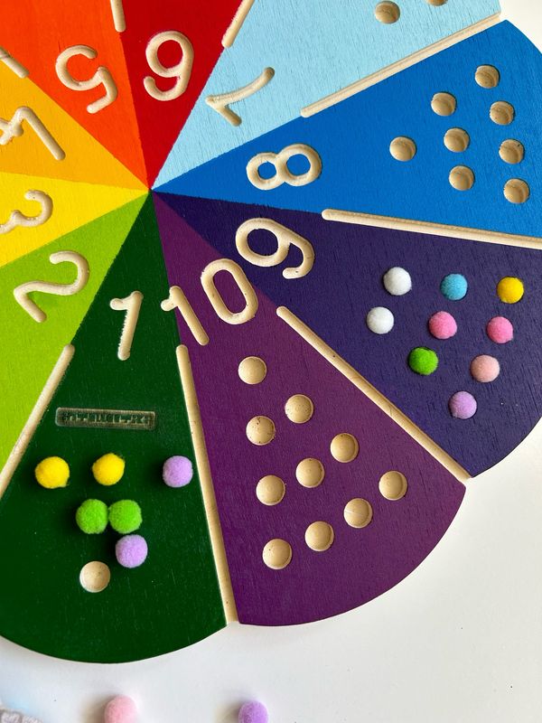 Intellectiki®  rainbow math sticks for color learning and counting