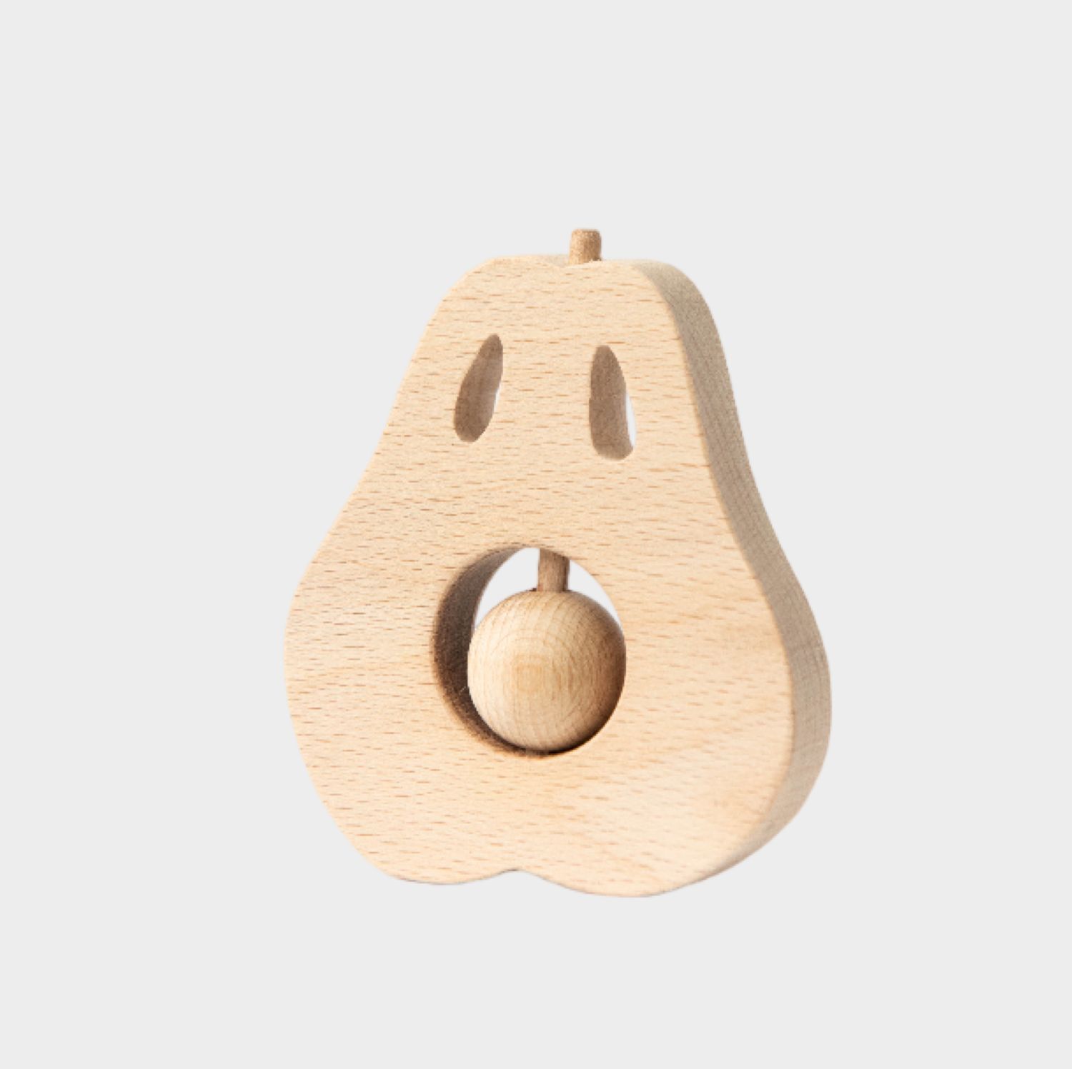 Childwood Handmade Wooden Rattle PEAR TUTTIFRUTTI