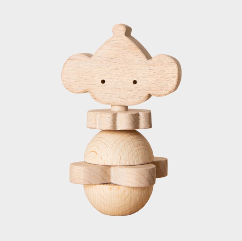 Childwood Hochet en bois fait main SOURIS