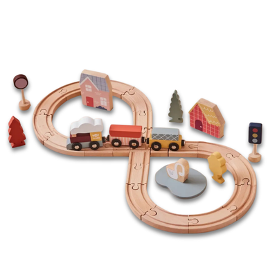 Just Bee Kids Wooden Kids Train Set (FSC)