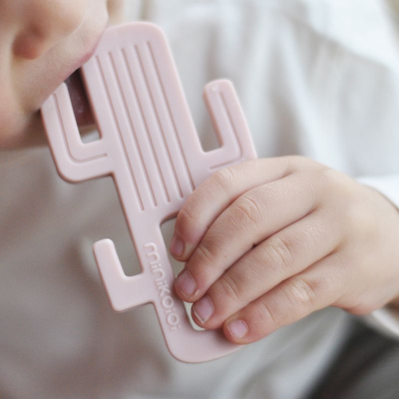 MinikOiOi Cactus - Pinky Pink - Massaggiagengive in morbido silicone – foto prodotto, massaggiageng…