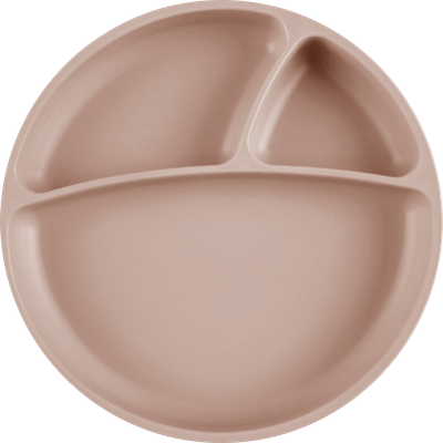 MinikOiOi Portions - Bubble Beige - Stay-put suction silicone plate