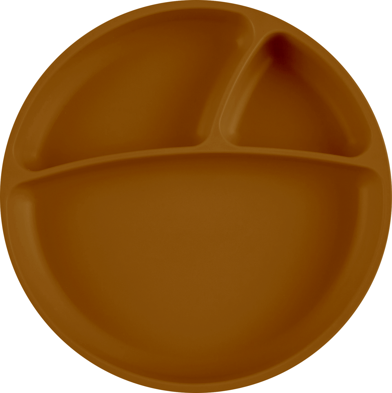 MinikOiOi Portions - Woody Brown - Stay-put suction silicone plate
