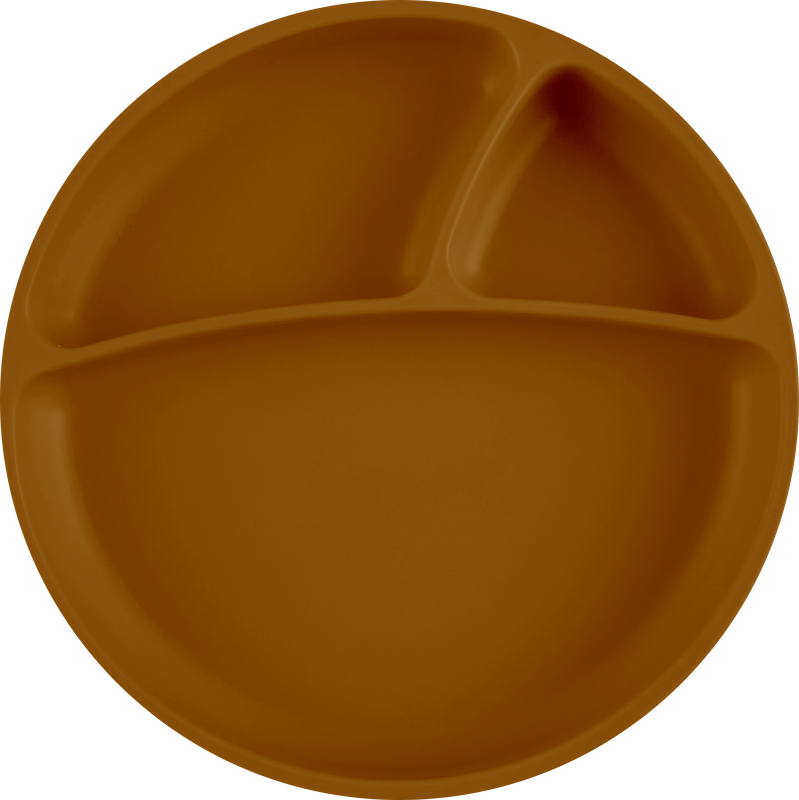 MinikOiOi Portions - Woody Brown - Stay-put suction silicone plate