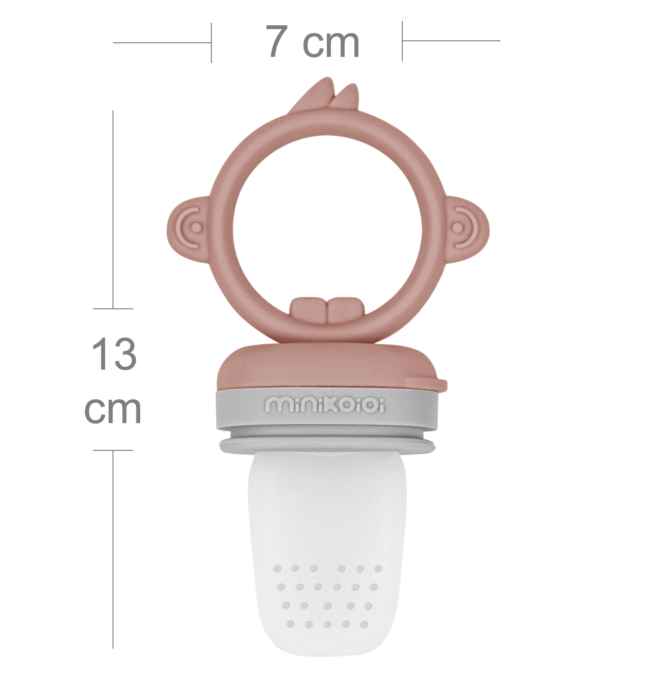 MinikOiOi Pulps - Woody Brown / Powder Grey - Silicone fruit/vegetable feeder