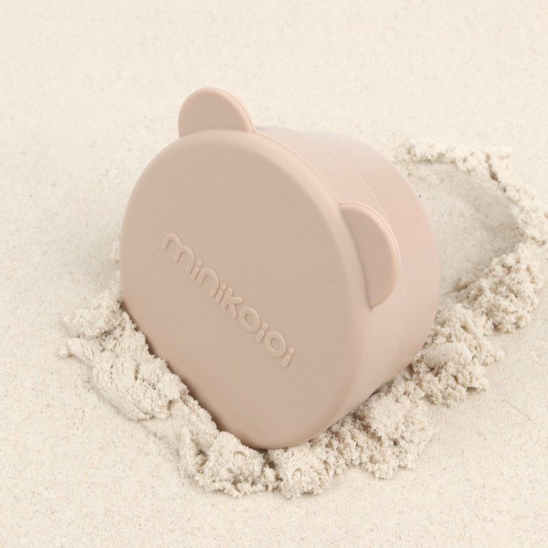 MinikOiOi Mini Ciotola con Coperchio, 2 pz, Beige / Grigio Cipria – foto prodotto, stoviglie BLW, s…