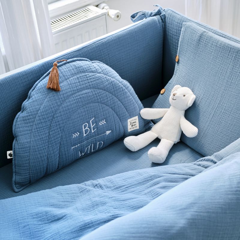 Funnababy® Muslin Flat Sheet - Blue- 70x140 Cm