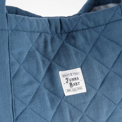 Funnababy Muslin Shoulder Bag - Province - Petrol, Blue – product image, stroller accessory, school…