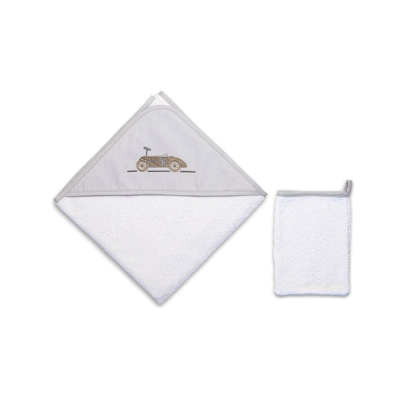 Funnababy® Hooded Towel Set - Toys - Grey - 90 X 90 Cm