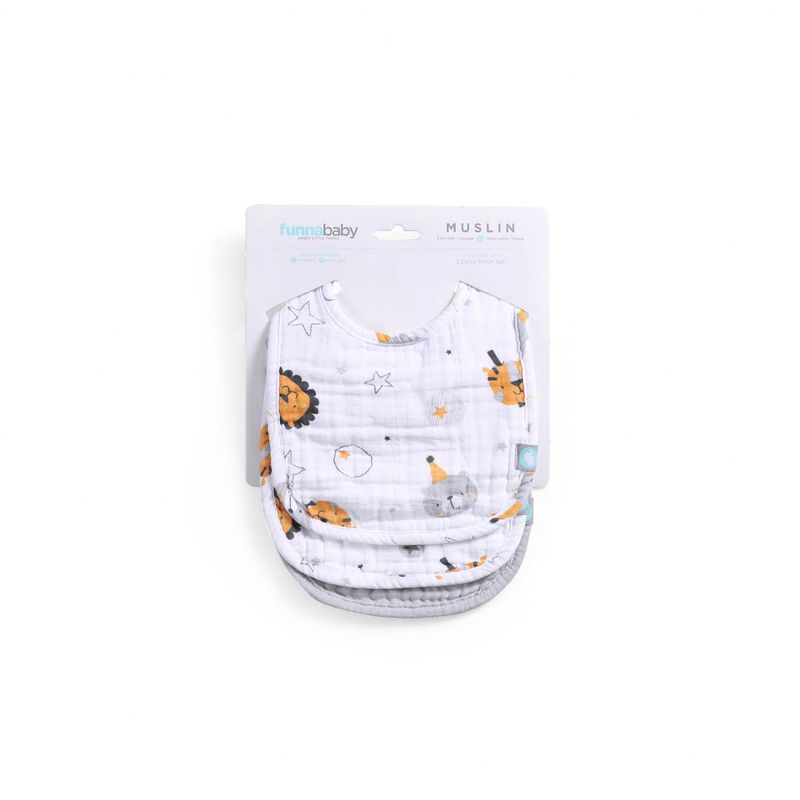 Funnababy Set di Bavaglini (3 pezzi) - Zirkus - 0/1 anno – foto prodotto, set pappa baby, tessili b…