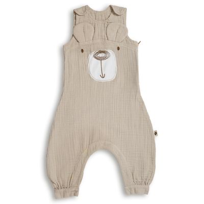 Funnababy® Muslin Sleep Romper - Tog 1. 0 - Sand - Beige - 90 Cm
