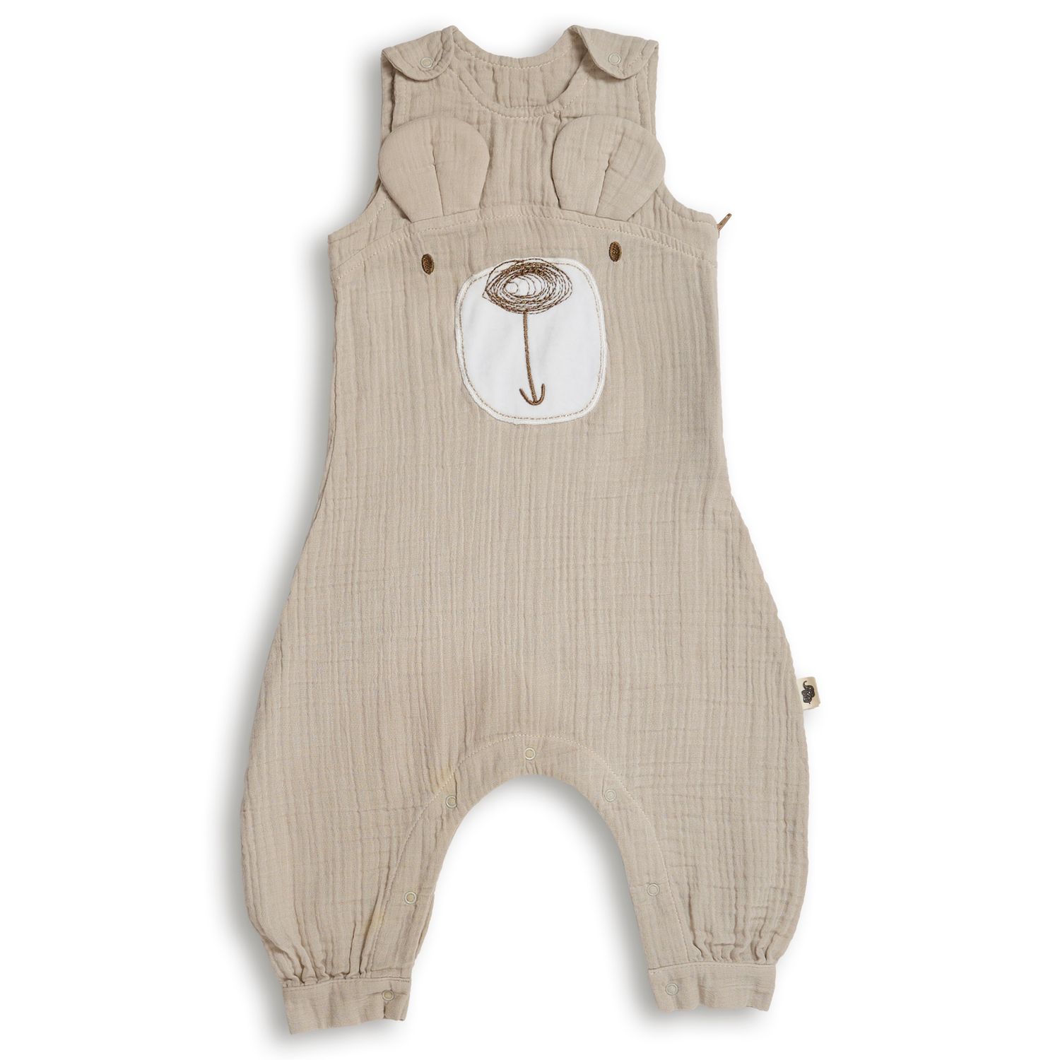 Funnababy® Muslin Sleep Romper - Tog 1. 0 - Sand - Beige - 70 Cm