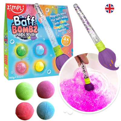 Zimpli Baff Bombz Magic Brush Bath Bomb Painting Bath Toy