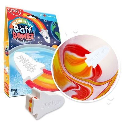 Zimpli Large Rocket Surprise Baff Bombz, Bath Bomb Fizz Toy