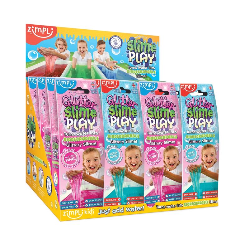 Zimpli Kids Glitter Slime Play, Certified Biodegradable SensoryToy, BLUE – product image, STEM toy,…