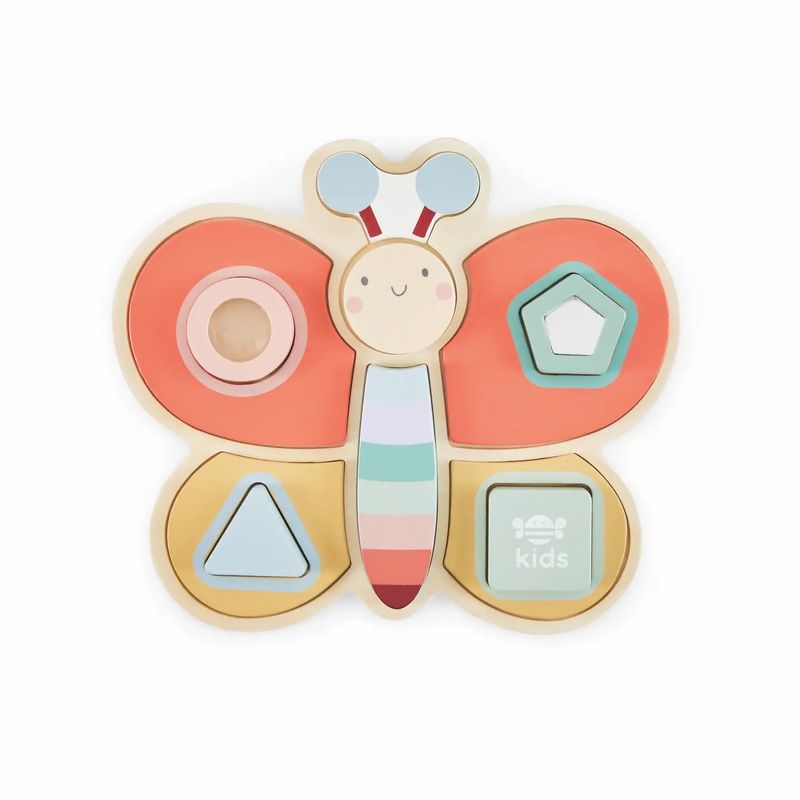 Just Bee Kids Wooden Sensory shapes puzzle  Butterfly  (FSC)