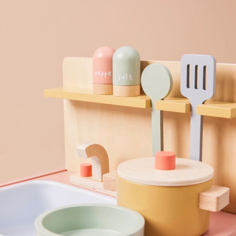 Just Bee Kids Wooden Table Top Kitchen (FSC) – product image, wooden toy, pretend play toy
