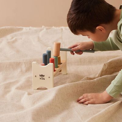 Just Bee Kids Banco da Martellare in Legno – foto prodotto, disegno e lavoretti, gioco in legno