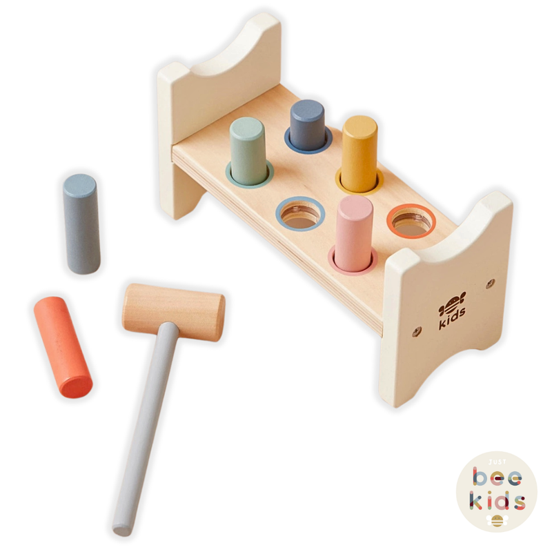 Just Bee Kids Wooden Hammer Bench