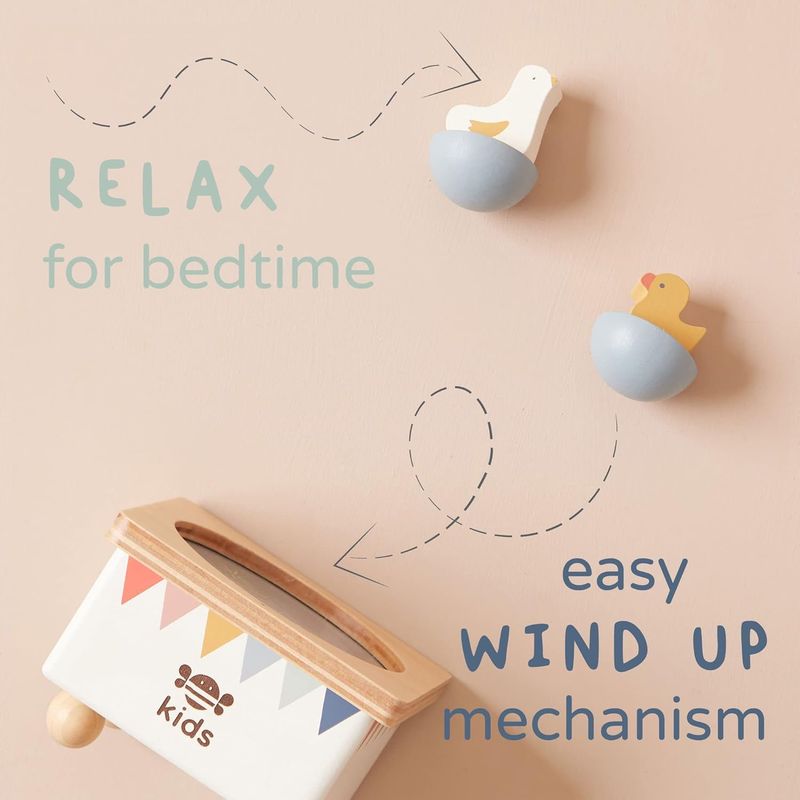 Just Bee Kids Boîte à Musique en Bois – photo produit, sommeil bébé, jouet en bois