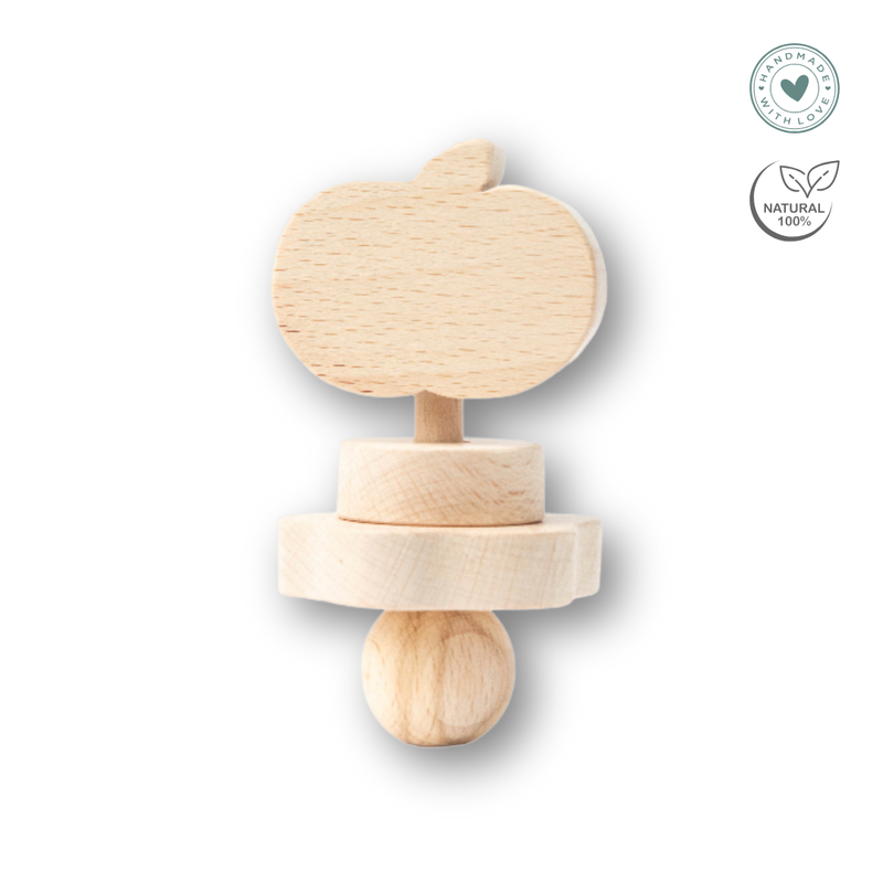 Childwood Hochet en bois fait main POMME KLAPKLAP