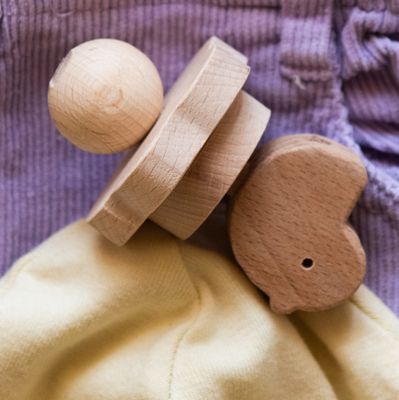 Childwood Handmade Wooden Rattle BIRD KLAP KLAP – product image, baby teether, baby sensory toy