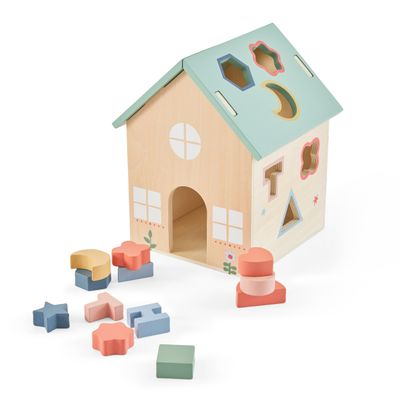 Just Bee Kids Wooden Shape Sorter House Toy (FSC)