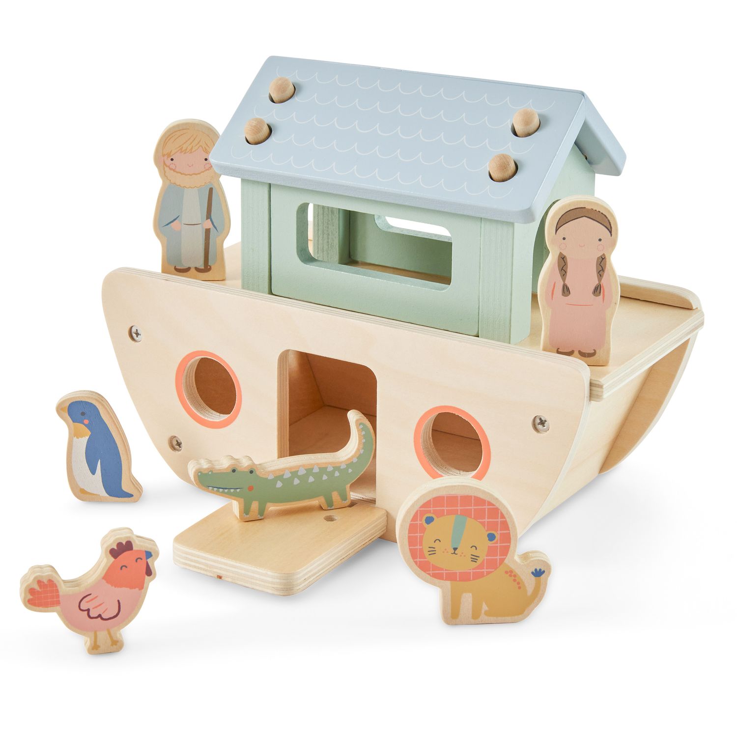 Just Bee Kids Wooden Noah&#39;s Ark Sorter Toy (FSC)