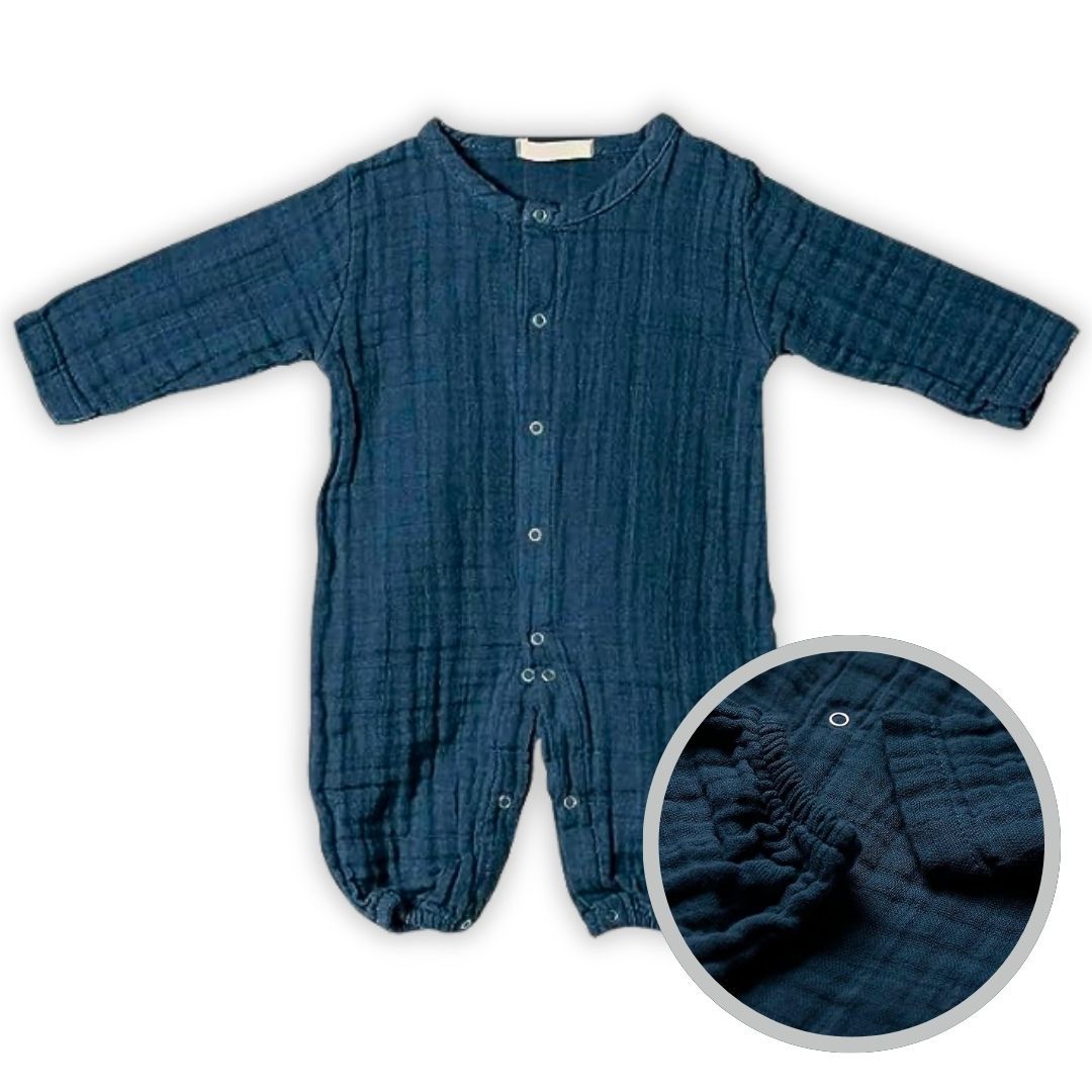 Beberotti® Organic Muslin jumpsuit blue