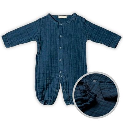 Beberotti® Organic Muslin jumpsuit blue
