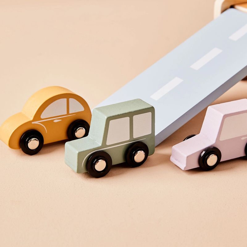 Just Bee Kids Wooden Ferry Toy Playset with Cars FSC – product image, STEM toy, wooden toy