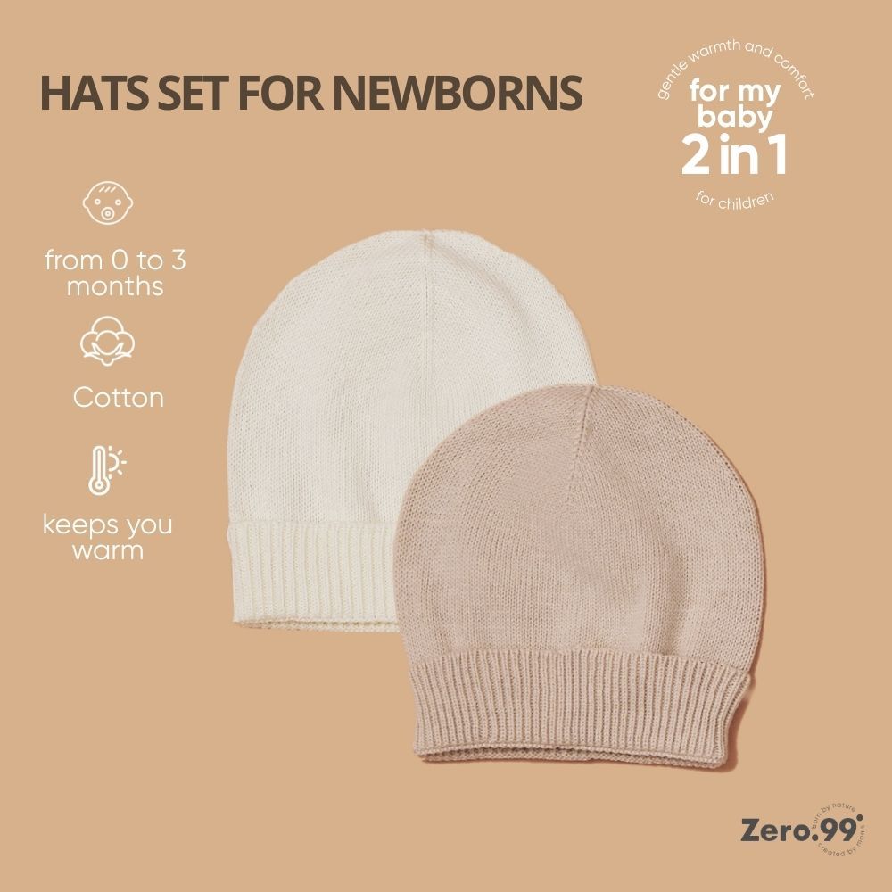 Set of 2 Hats for Newborns Zero.99