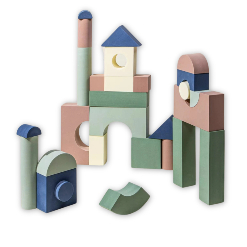 Coco Village Foam Blocks – Open-Ended Play (52 pcs)