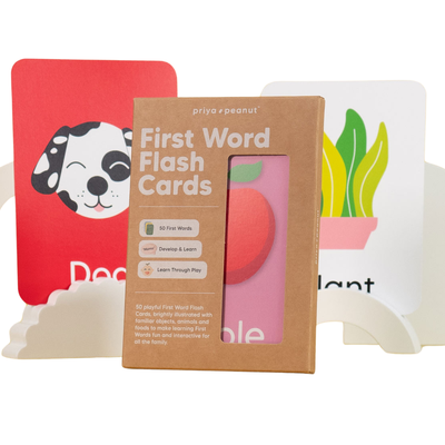 Priya &amp; Peanut First Word Flash Cards, 50 First Words For Toddlers