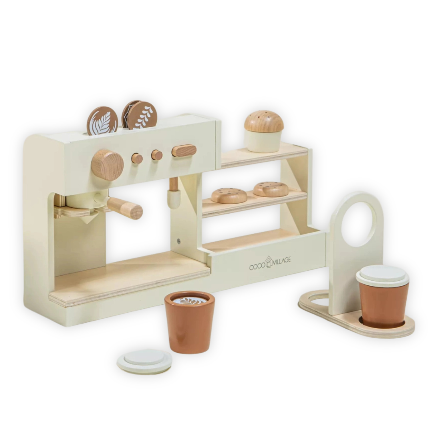 Coco Village Wooden Coffee Shop Playset and Accessories