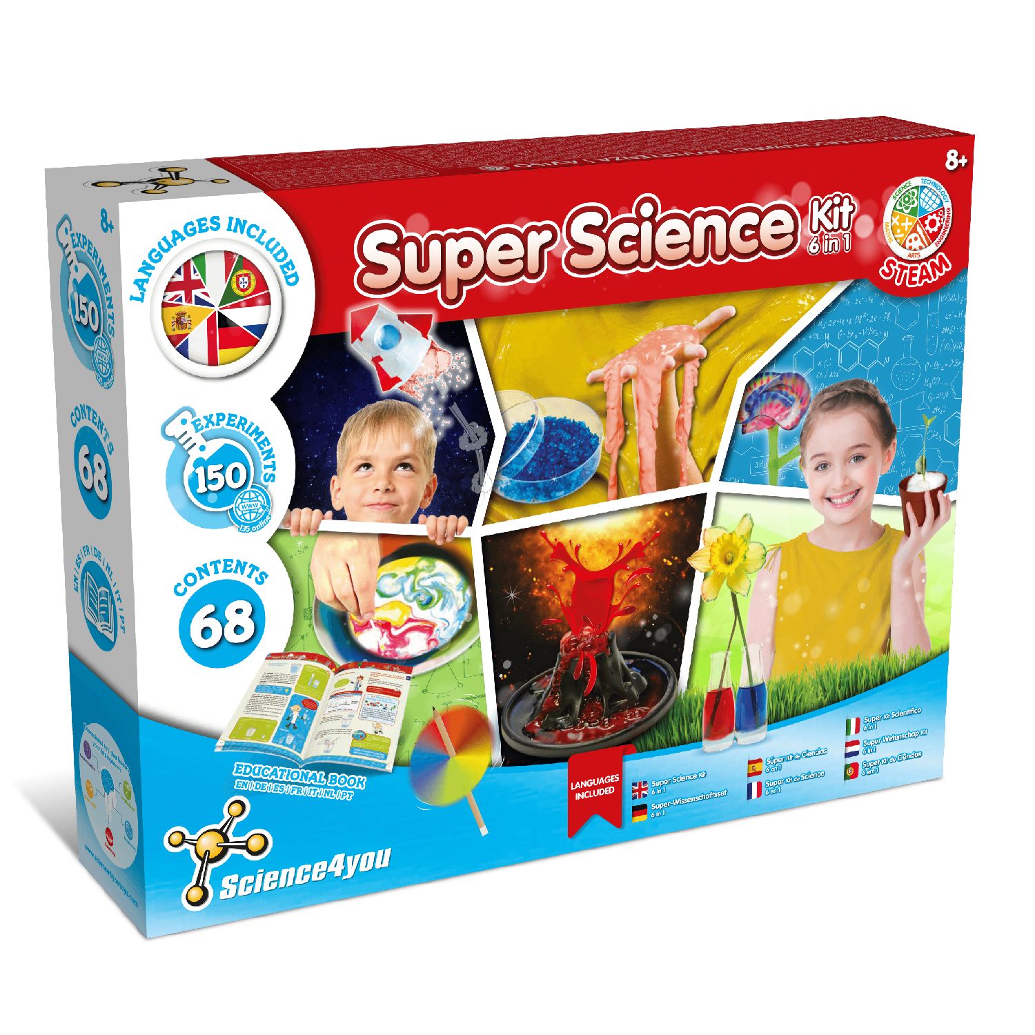 Science4you Super Science Kit 150 Experiments - Kids Ages 8+