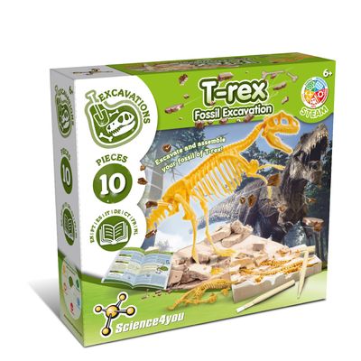 Science4you T Rex Fossil Excavation - Toy for Kids (8 languages)