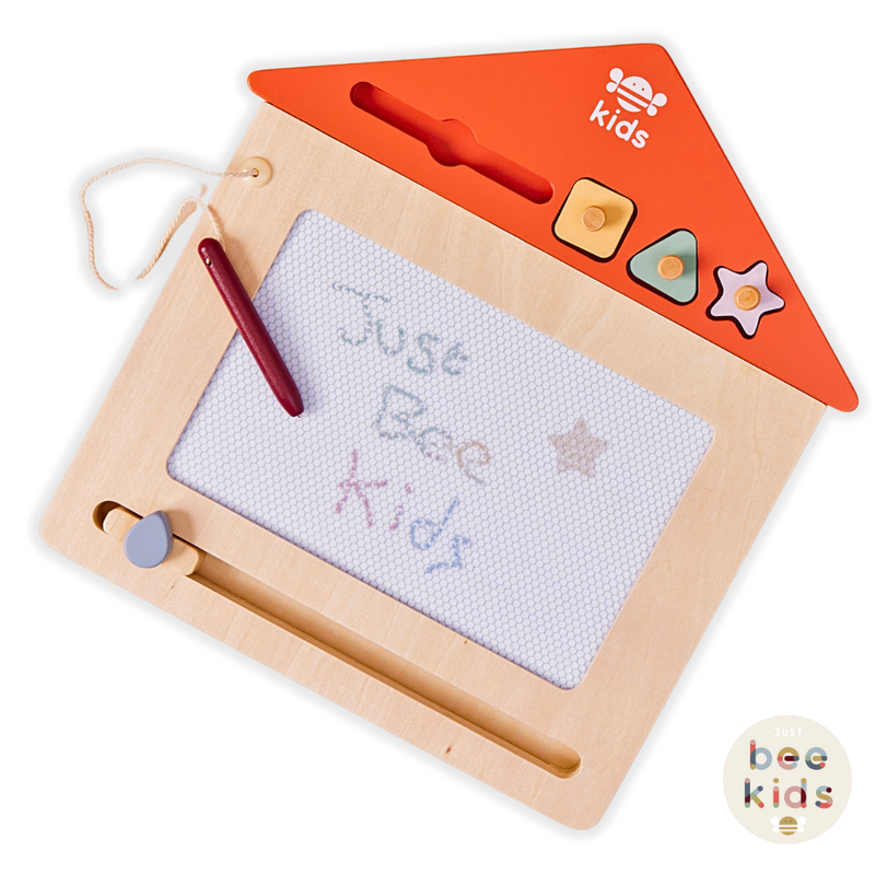 Just Bee Kids Wooden Magnetic Creativity Drawing Board (FSC)