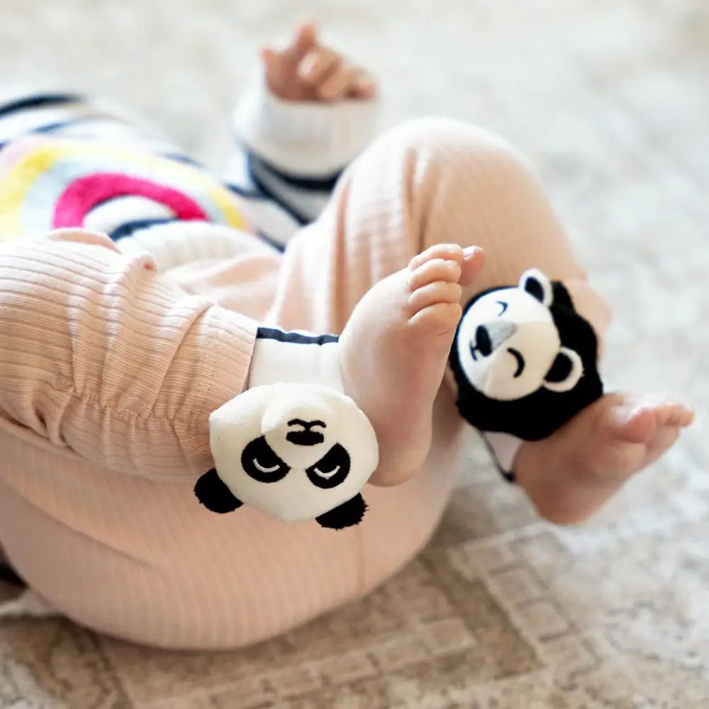 Priya &amp; Peanut Sensory Rattle Bands with Adjustable Strap for Babies – for Wrists &amp; Ankles