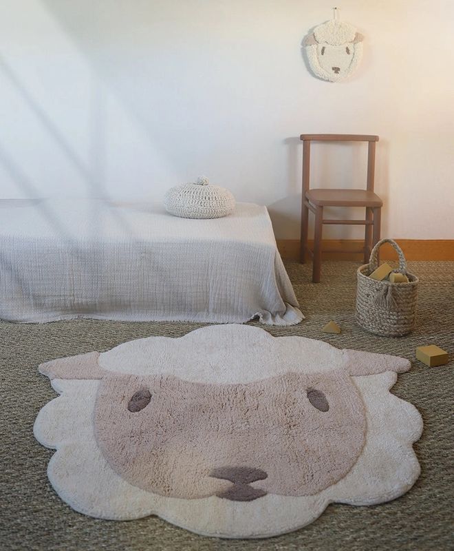 NATTIOT Soft Sheep Rug for Kids Room – Cozy and Adorable Nursery Decor, MULTICO – product image, mo…