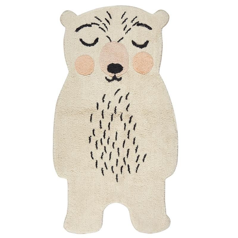 Baby Play Mat Bear – Cream-Colored Padded Mat for Crawling and Play
