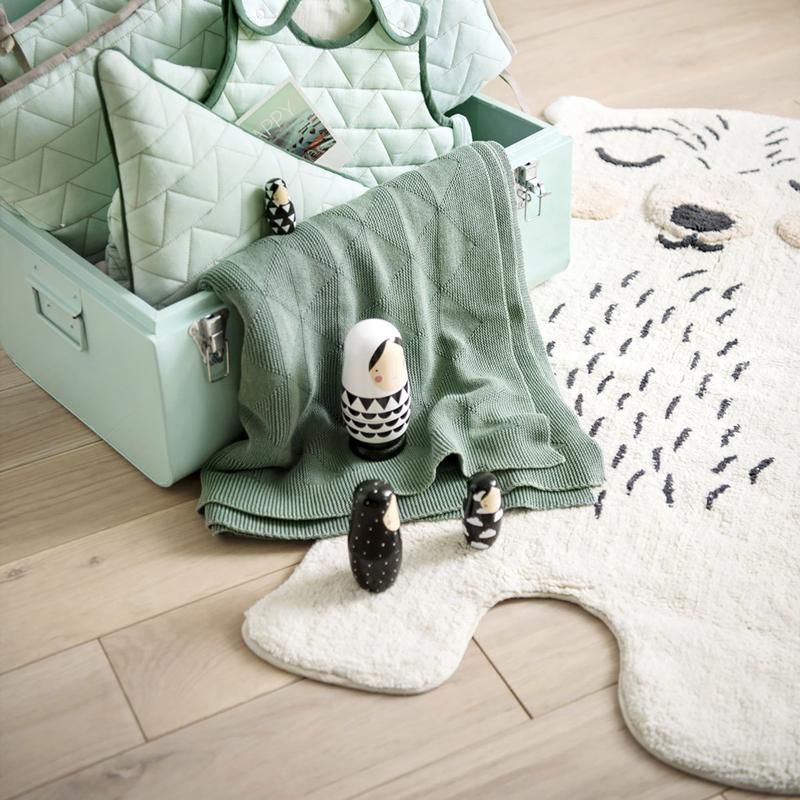 Nattiot Baby Play Mat Bear – Cream-Colored Padded Mat for Crawling and Play, NATURAL – product imag…