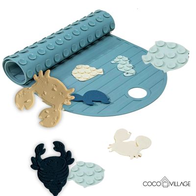 Set of 6 Silicone Mini Bath Suction Toys